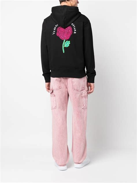 versace rose hoodie